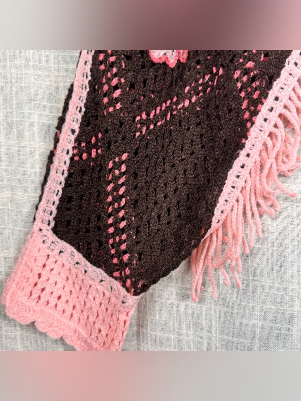 House of Harlow 1960 Crochet Floral Sweater Boho Festival Fringe Top - Picture 7 of 8